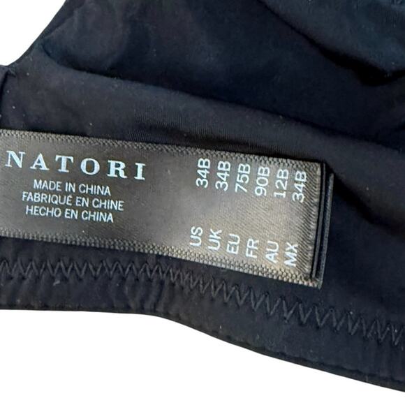 Natori 731338 Cloud Comfort Black Smoothing Tshirt Black Bra 34B - Picture 10 of 10